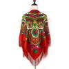 135*135cm Russian National Square Scarf Women Luxury Floral Print Bandana Scarves Ukrainian Fringed Shawl Travel Sunshade Wraps