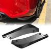 2 Car Carbon Fiber Rear Bumper Lip Splitter Diffuser Canard Protector Accessory