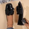 Elegant Loafers - Breathable Low-Heel Dress Shoes with Bow Detail, Slip-On Design, All-Season Comfort Work Footwear, Mary Janes Style Office Shoes