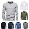 Heren Casual Ronde Hals Lange Mouw T-shirt Heren Slim Sport Bottoming Shirt Top