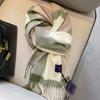 Schachbrettmuster Schal aus reiner Wolle für Damen Winter Vielseitig Geburtstagsgeschenk Vielseitig Verdickt Warm Kaschmirschal