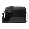 MK Cooper Logo Zip Closure Coated Canvas Camera Bag Men Shoulder Bag Black 37F4LCOM1B-BLACK