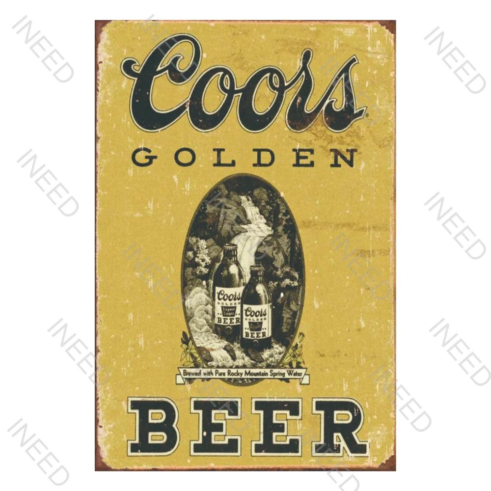 INEED Funny Beer Sign Plaque Vintage Metal Tin Signs for Home Man Cave Bar Decor Beer Lover Restaurant Kitchen Art Wall Decor