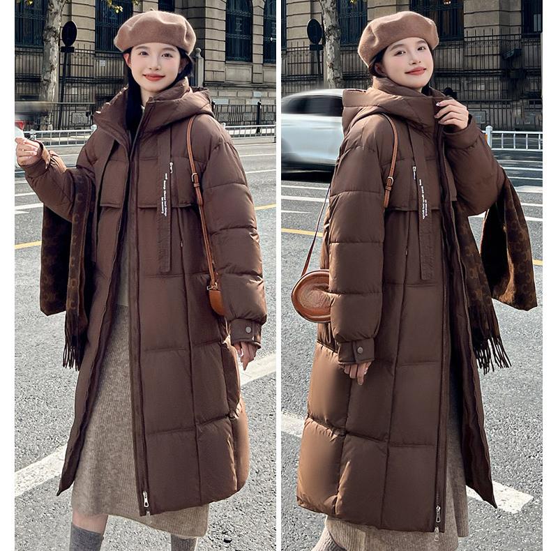 Manteau ample en coton de style coréen pour femme, chaud et hiver, style Hong Kong, mi-long