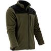 Fleece Sweatshirt. Kaki-Zwart, "", Ce, Lahti