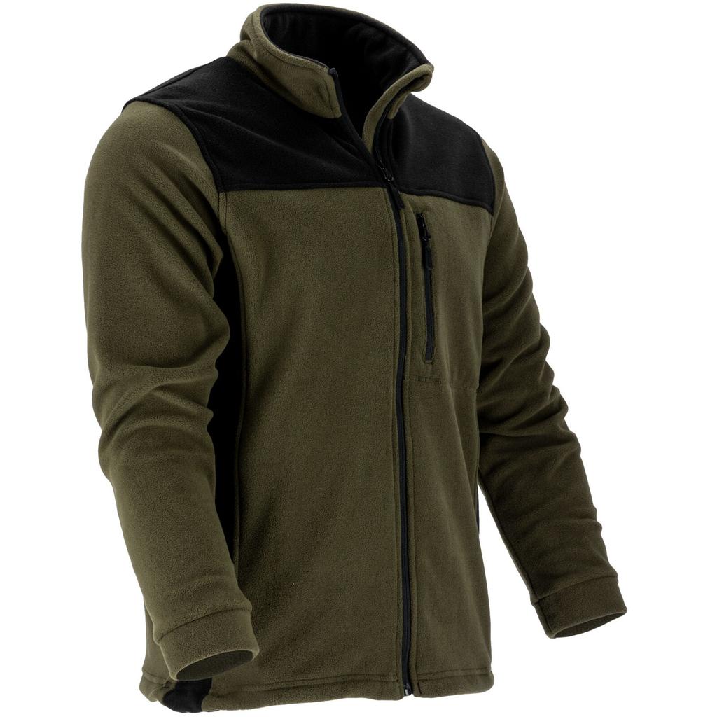 Fleece Sweatshirt. Kaki-Zwart, "", Ce, Lahti