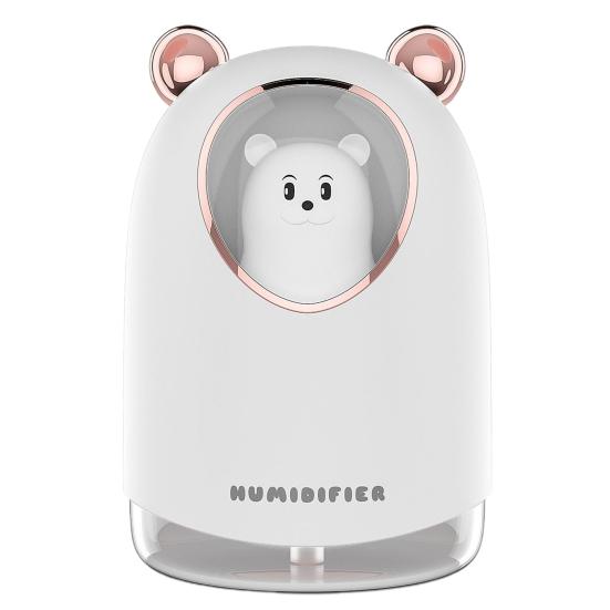 1 Set 300ML Air Humidifier Colorful Night Light Plug-in 2 Gears Anti-dry Burning Large Spray Bear USB Diffuser Home Supply