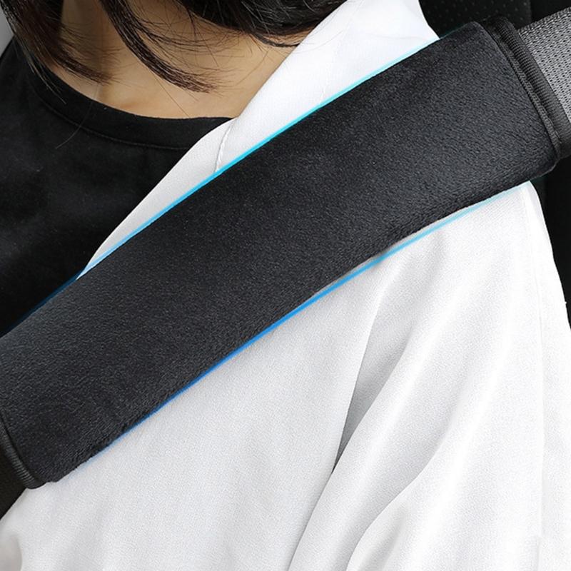 Premium Faux Seat Belt Covers With Soft Ergonomic Design For Year Round Driving Comfort Easy Installation