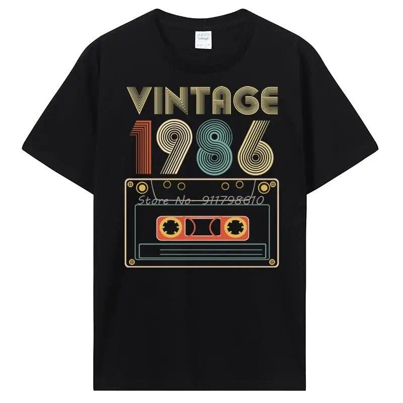 Nové Unisex tričko Vintage 1985 1986 1987 1988 1989 Tričko Dámské Tričko Unisex Bavlna Trička Hip Hop Harajuku Streetwear Unisex