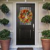 Halloween Autumn Artificial Plant Wreath Home Decoration Faux Flower Door Hanging Photography Props (Bagged, 1 wreath)