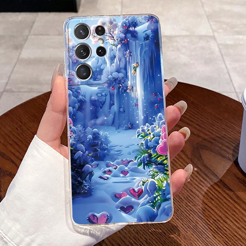 For Samsung Galaxy S21 Ultra Shell Samsung S21 FE Cases Soft TPU Back Cover For Samsung S21 Plus S21+ Capa Rabbit Cat Phone Case
