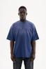 Machinist Men's Oversized T-shirt with a Gradient and Distressed Effect – Navy Blue S