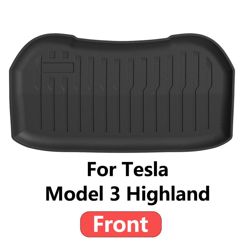 Protective Cover TPE Trunk Anti-slip Pad Car Front Rear Trunk Mats for Tesla Model YL/Y Juniper Model 3 Highland Car Accessories