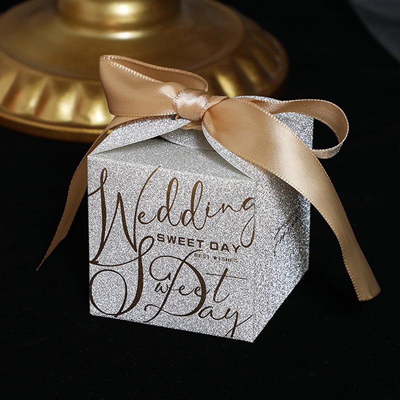 Elegant Wedding Candy Gift Box Set - High-End Wedding Favor Boxes and Bags