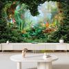 Fairy Tale Forest Tapestry Wall Hanging Fantasy Magic Garden Mushroom Aesthetic Kid Baby Bedroom Living Room Dorm Party Decor