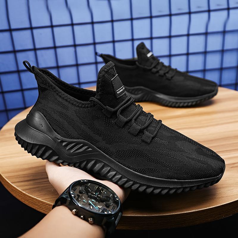 Fashion 2024 Men's white casual sports shoes mesh breathable outdoor running shoes men's sports vulcanized shoes extra large40-46