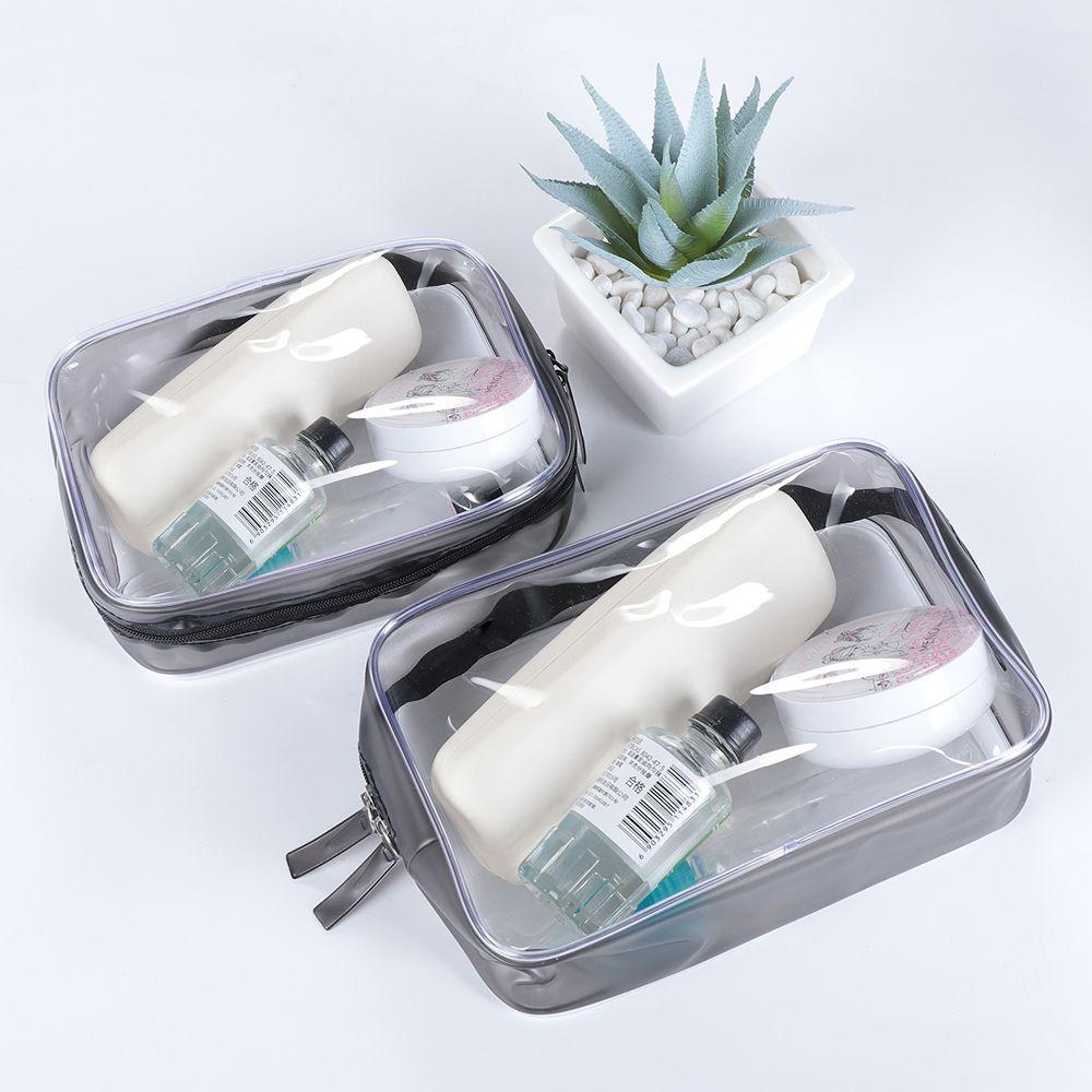 Environmental Protection Waterproof PVC Zipper Toiletry Bag Makeup Case Storage Pouch Cosmetic Bags
