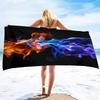Fire Flames Super Soft Beach Quick-Drying Bath Towel Unisex Large Absorbent Towel Blanket for Outdoor Travel Camping Yoga