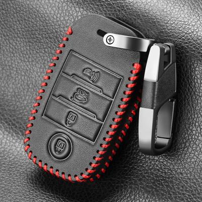 PU Leather Car Remote Key Case Cover Fob For Kia New Sedona Grand Carnival Snugly Sorento L580 Kia Doule Carnival Accessories