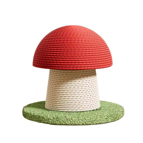 Mushroom Cat Scratching Post Sisal Interactive Vertical Cat Rope Mushroom Cat Scratcher Climbing Tree And Scratching