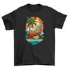 Retro_35 Surf's Up T-shirt - Rid på nostalgiens vågor! 100% bomull, Roliga t-shirts