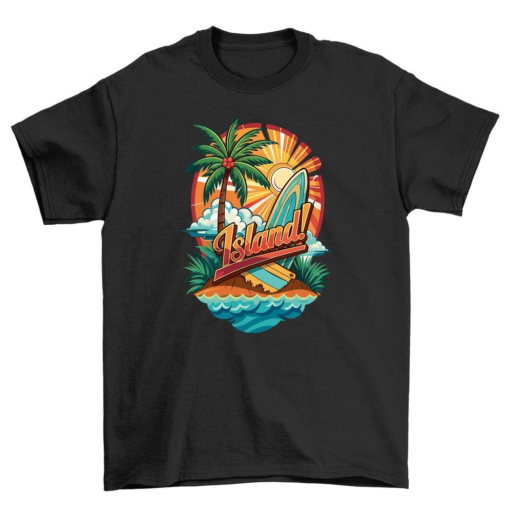 Retro_35 Surf's Up T-shirt - Rid på nostalgiens vågor! 100% bomull, Roliga t-shirts