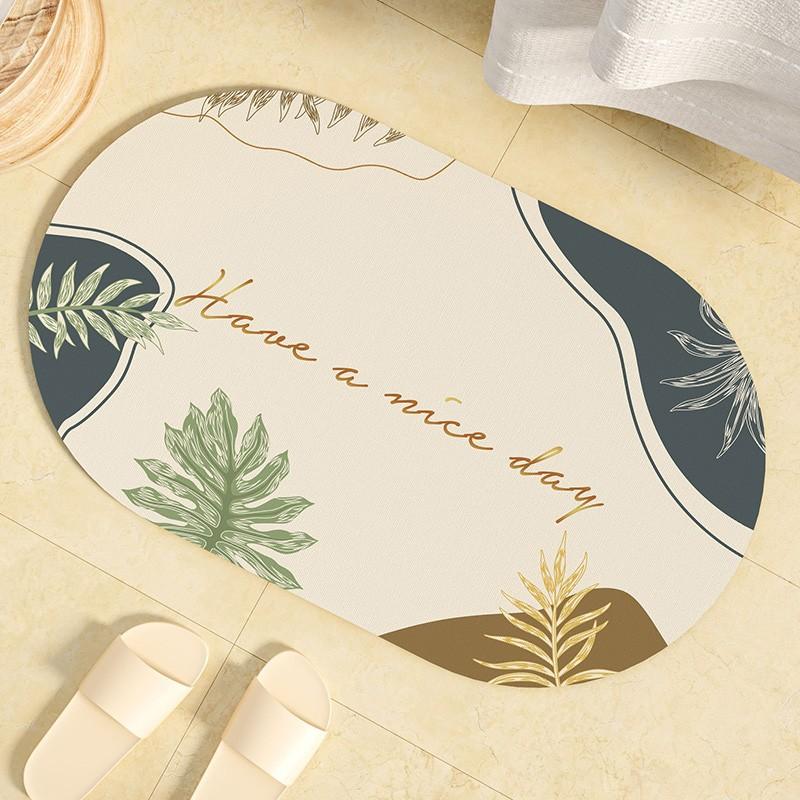 Bathroom Soft Diatom Mud Water-absorbing Floor Mats Quick-drying Household Carpet Bathroom Anti-slip Soft Cushion Toilet Door Foot Mat