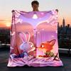 1 st Zootopia Utomhus Flanellduk för Flickor Mjuk, Lätt Pläd Perfekt för Camping, och Gåva, Digital