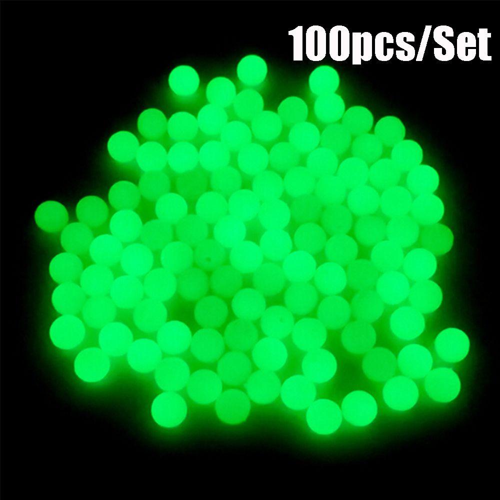 100pc/bag 4/5/6/8mm Night Sea Luminous Light Fishing Floats Beads Stoppers Glowing Balls