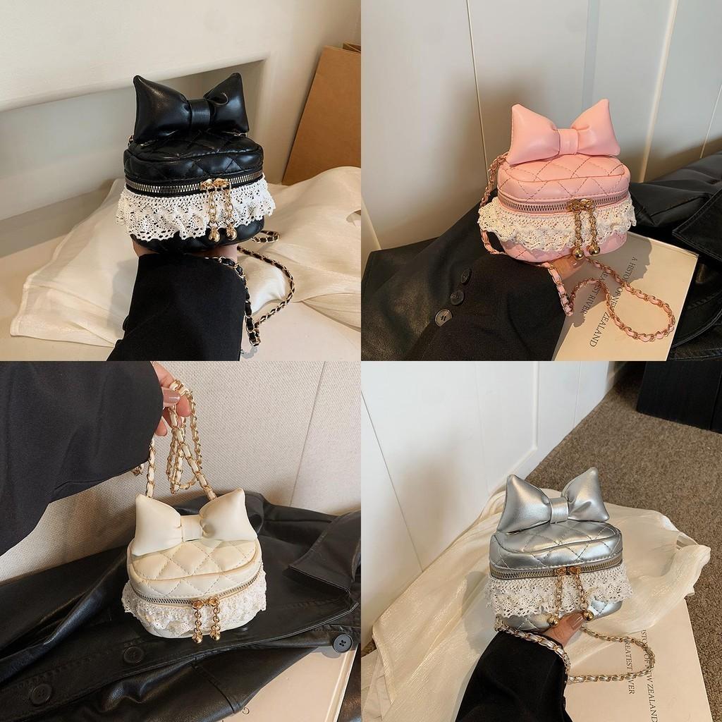 Ultra-lightweight Polyester Lining Mini Crossbody Bag Chain Design For Teens