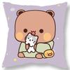 Față de pernă cu imprimeu ursuleț drăguț Cadou Kawaii Desen animat Animație Decorare Cameră de Zi Canapea Dormitor Acasă