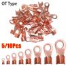5/10Pcs 10A-400A OT Wire Nose Terminal Crimp OT Type OT Lugs Ring Crimp Electric Accessory