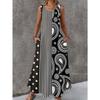 Abito da Donna Senza Maniche Girocollo con Stampa 3D Lungo Maxi per Estate Spiaggia Vacanza Abbigliamento Casual