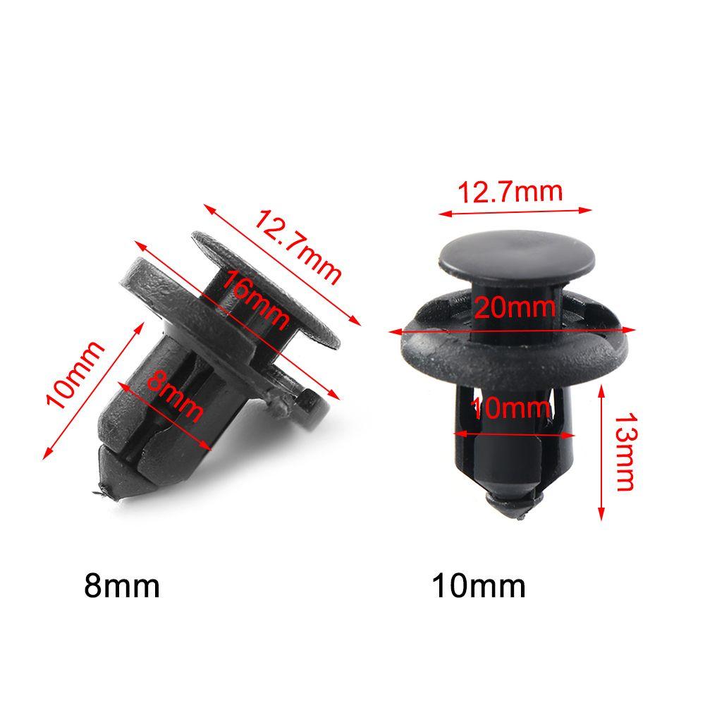 20Pcs Engine Cover Panel Bumper 8mm 10mm Hole Fastener Rivets Push Pin Retainer