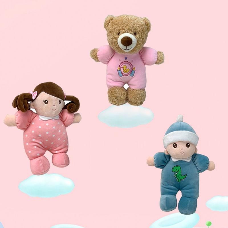 Weiche Baby-Tröstpuppe Kissen Niedliches Bären-Stofftier Für Jungen Mädchen Kinderfest Geschenk 30cm