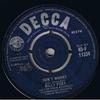 7inch Record BILLY FURY  THE FOUR KESTRELS  Dont Worry 45F11334 Decca 1961 UK Rock Used