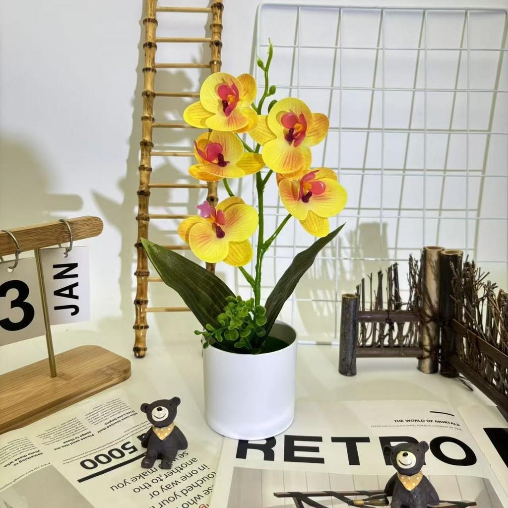 Orhidee Fluture Floare Artificială Vază cu Material Plastic Pentru Centru de Masă Nuntă