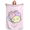Ultra Soft Flannel Throw Blanket Asamimichaan Multifunction Decorative Plush Thin Quilt for Bedding Travel