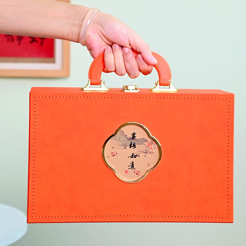 High-end Persimmon Tea Set, All the Best Set, Orange Teapot Gift Box, Ceramic Set, Full Set of Teacups