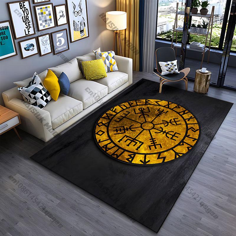 Mystical Symbolic Circular Design Carpet Yoga Living Room Room Decor Children's Crawling Mat Doormat Area Rug Games Mat