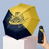 Newcastle United Football Pattern Printed Mini 5 Folds 8 Ribs Compact Umbrella Windproof Waterproof Lightweight Portable Folding