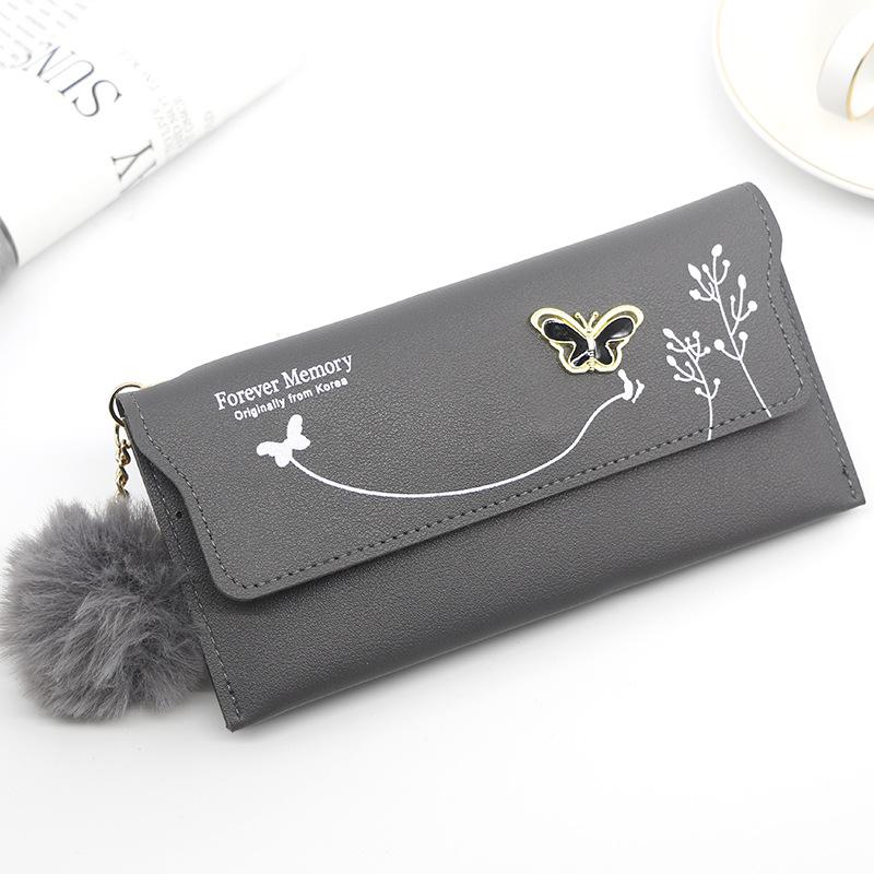 Yogodlns Fashion Butterfly portfel damski PU skóra mała kopertówka Casual Lady portmonetka etui na karty torebka damska