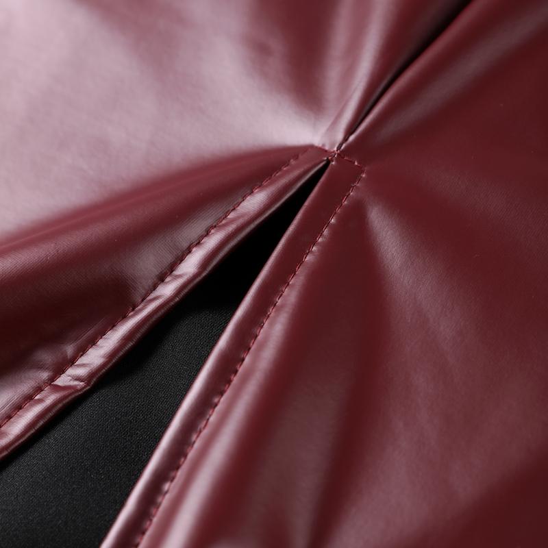 Women Sexy Backless Slim Sling Leather Dress Fashion Sleeveless Zipper Package Hip Long Dresses Party Evening Robe