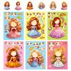 6-48 Imagini/Bao Princess Autocolant Puzzle Schimbare Față Desen Animat Prințesă Schimbare Față Fă o Față Jucărie Autocolant Puzzle