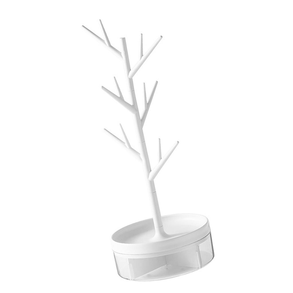 Support de Rangement pour Bijoux Multifonctionnel Rotatif à 360 Degrés pour Bureau en Forme de Branche d'Arbre
