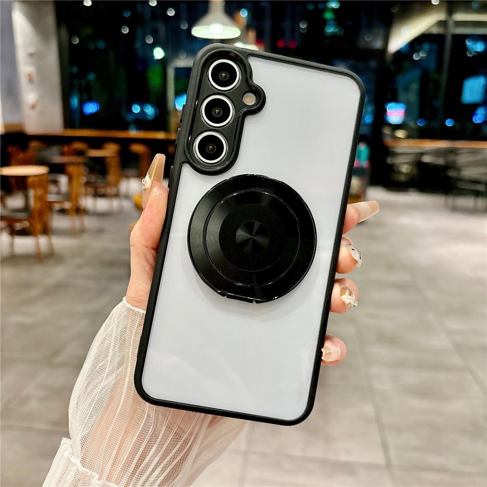 Magnetic Bracket Clear Phone Case For Xiaomi Redmi 15C 14C 13 13C 12C 10C 9A 9C A1 A2 A3 A5 Wireless Charging Hard Acrylic Cover