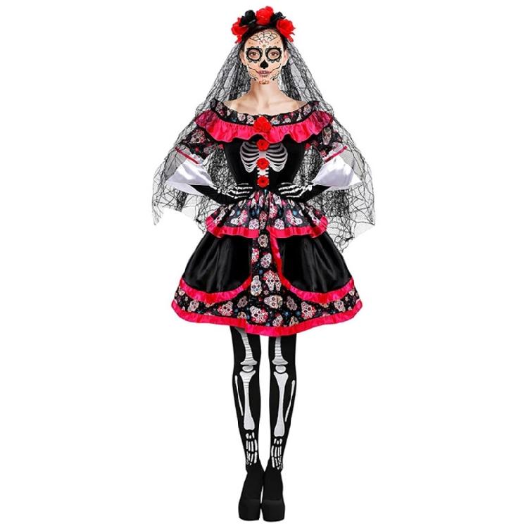 Day of The Deads Costume Accessories Dias De Los Muerto Women Costume Halloween Cosplay Costume Flower Crowns Headbands