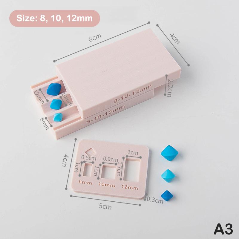 1 Pc Soft Pottery Polymer Clay Mold | 3D Mushroom/Lemon/Rhombus Bead Roller | Ideal for DIY Jewelry (Earrings/Necklaces)