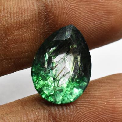 Natural Green Emerald Loose Gemstone 10 Ct Pear Cut for Jewelry Making and Gem Collections