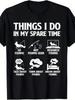 Things I Do In My Spare Time Fishing Boys Men Bass Fishing T-Shirt